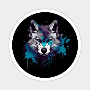 Howling at the Moon: Wolf Design Magnet